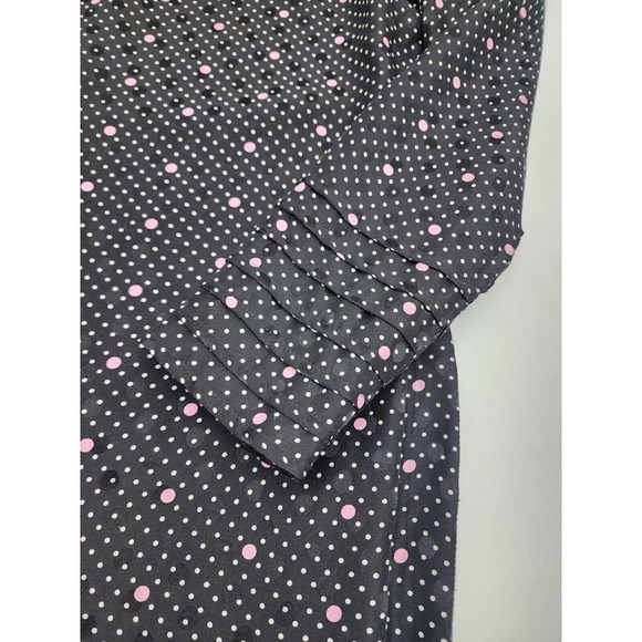 Saks Fifth Avenue David Hayes Silk Polka Dot Midi Vintage Dress Size 8 - Picture 8 of 14